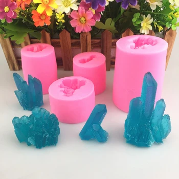 

3D Crystal Column Silicone Molds Ice And Snow Iceberg Silicone Fondant Mold Candy Mould Chocolate Moulds Delicate Cake Tools New