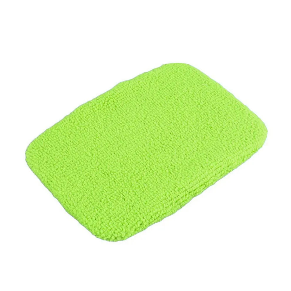 Щетка для мытья автомобиля из микрофибры с длинной ручкой, мойка для автомобиля, моющаяся ткань для мытья лобового стекла, моющаяся, блестящая, удобная - Цвет: Green Cloth