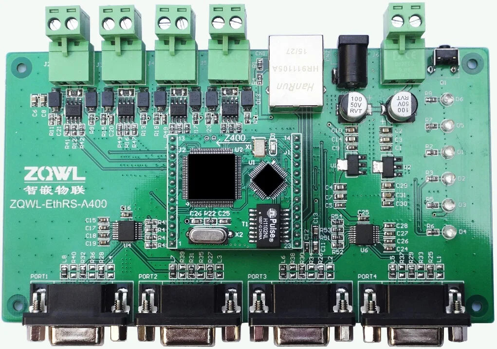 

Wisdom embedded 4 serial server /4 serial turn RJ45/ Internet of things /485/232