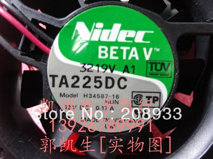 Бесшумный вентилятор и охлаждающий для Nidec TA225DC H34587 16 6CM 6015 12V 0.17A|nidec ta225dc|silent fancooling