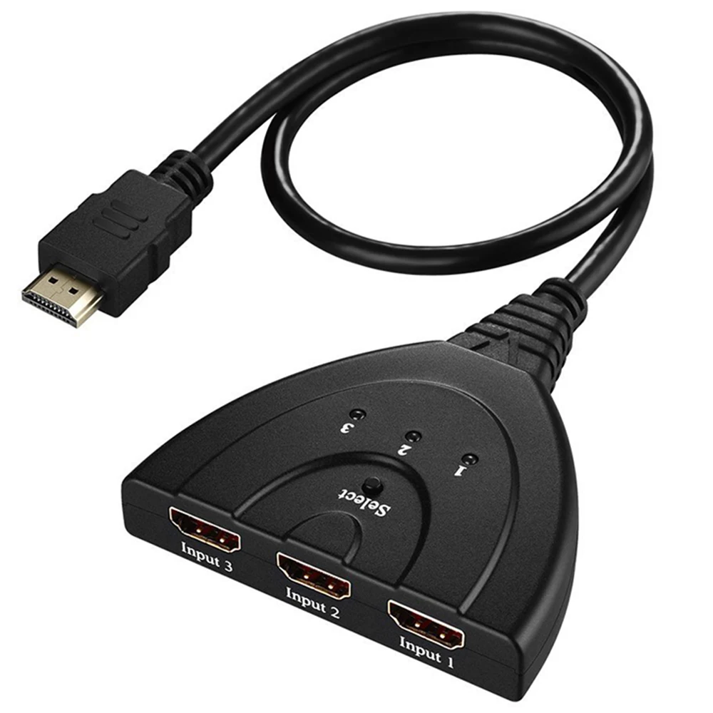 3 Port HDMI Splitter Adapter Cable 4K*2K 1080P Switcher HDMI Switch 3