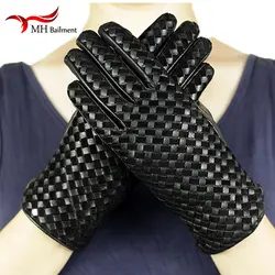 Модные ажурные перчатки женские зимние из натуральной кожи доказательство вождения для Зимние перчатки сетки черный Luva телефонные