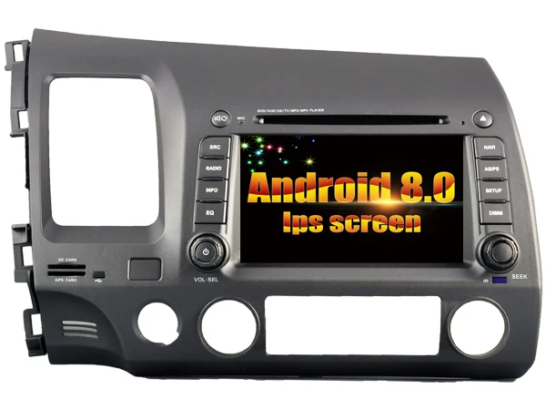 Android 8.0 IPS Screen Auto Stereo Multimedia For HONDA CIVIC 2006-2011 car dvd player GPS Bluetooth Radio device Stereo Navi