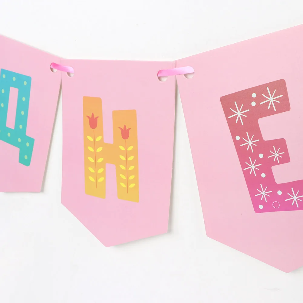 OurWarm русский язык с днем рождения баннер флажок на день рождения декоративные розовые баннеры для дня рождения для мальчиков и девочек вечерние украшения