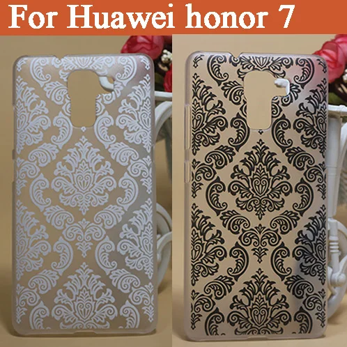 

Protective Back Slim Skin cover Flowers case For Huawei Ascend Honor 7 Original Stylish diy Design mobile phone Top Selling case