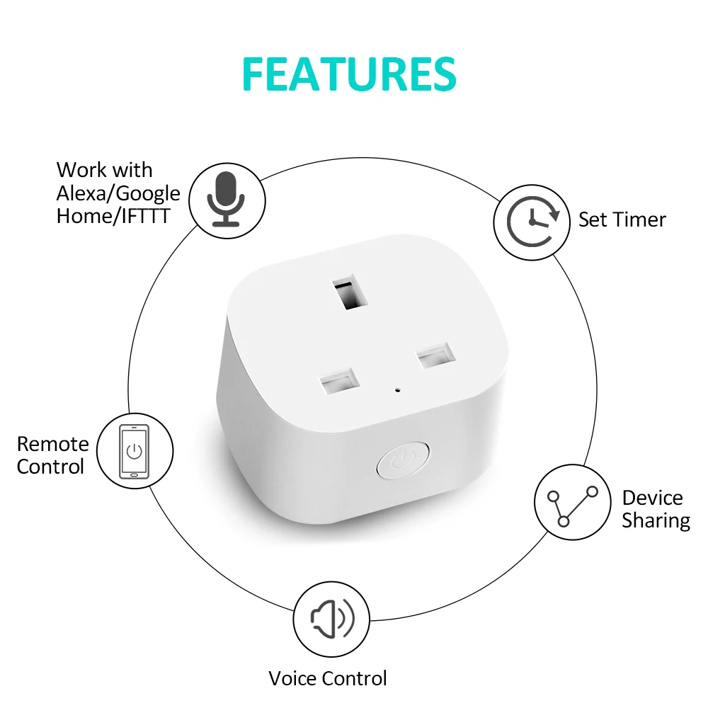 Умная розетка Hyleton Wi Fi 16A переменного тока дистанционное управление Функция