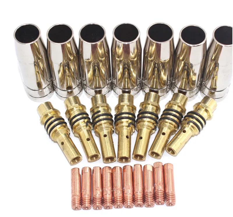 

Комплект деталей для сварочного фонаря, комплект из 21 штуки, коническая втулка для сопла, для сварочных аксессуаров Binzel 15AK