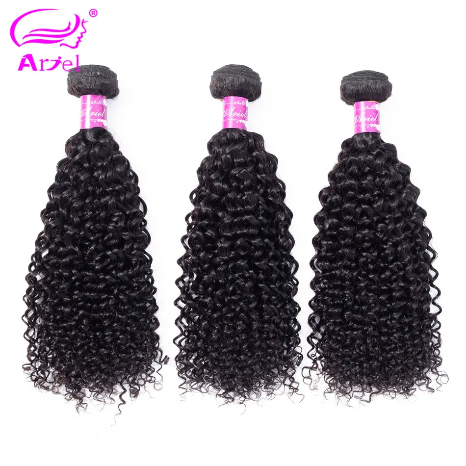 

Ariel Kinky Curly Hair Bundles Brazilian Hair Weave Bundles Curly Human Hair 3 Bundles Non-Remy 30 Inch Bundles Hair Extension