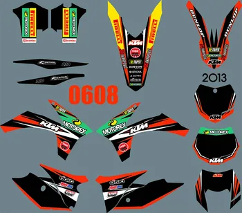 

3M 0608 Motorcycle Team Graphic & Backgrounds Decal Stiker Kits for KTM EXC 2012 2013 and for XC 2011