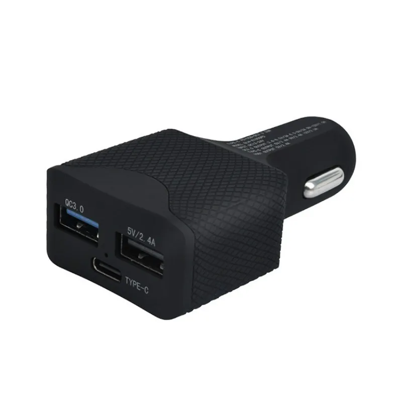 

Portable High Quality 3 Port USB Fast Car Charger Support for Qualcomm QC3 Huawei FCPBC1.2 Safe Mini Charger