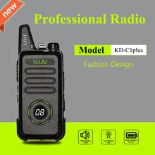 Mini walkie talkie uhf wln KD-C1 plus, com 16 canais, rádio fm, transmissor 400, 470-KD-C1plus mhz