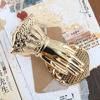 

Vintage Traveler's Notebook Accessories Lady's Hand Shaped Book Clip Planner Decoration Gold Metal Paper Clips Retro Stationery