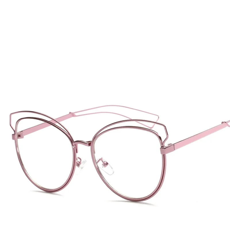 SOLO TU Newest Retro Personality Hollow Cat Eye Alloy Eyewear Frame