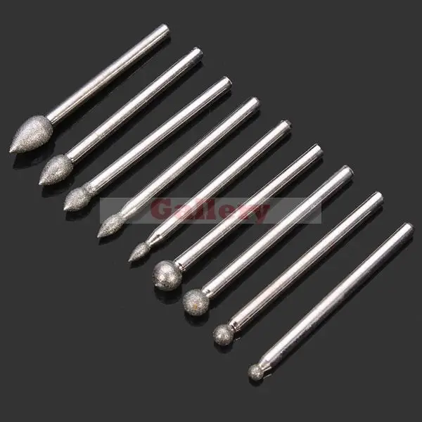 50pcs Diamond Grinding Head Set Drill Bur Grinder For Rotary Tools