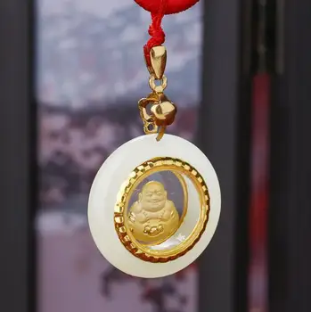 

Slenca Top Quality Buddha Jade Necklace Good Luck For Men Women Best Choice Gift Pendant Jewelry Hot Sales