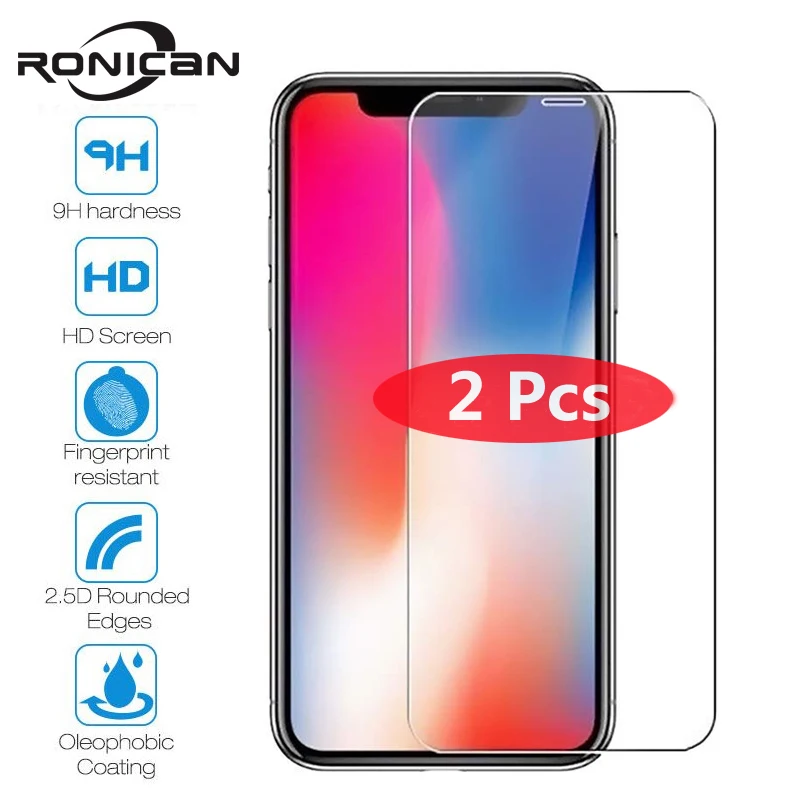 2 шт закаленное стекло для iPhone7 8 Plus Защитная пленка для экрана для iPhone X XS Max XR Стекло протектор НА iPhone 6 6s Plus 5 5S SE