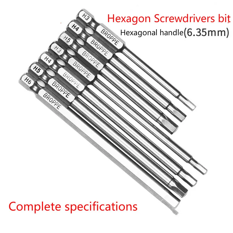 

10pcs custom various models S2 steel Hexagon bit lengthened long drill hand tools screwdriver set magnetic hexagonal handle