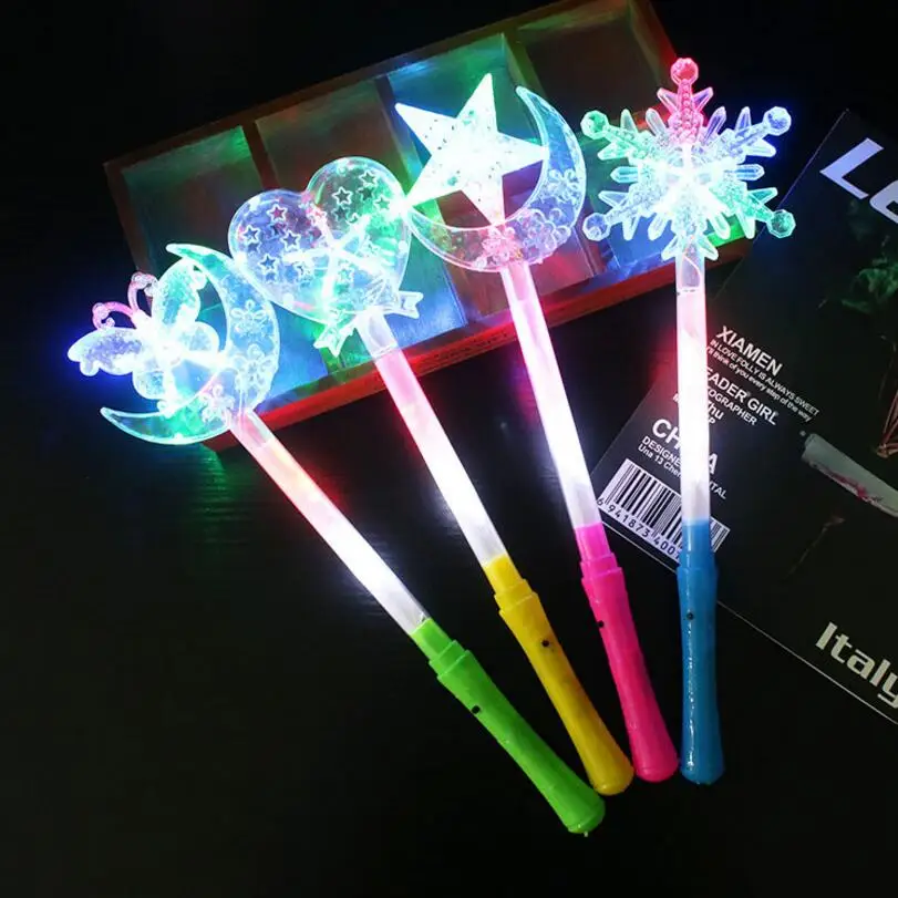 

30pcs Five-pointed star glow stick love butterfly moon electronic flashing stick light stick led snowflake gift concert prop