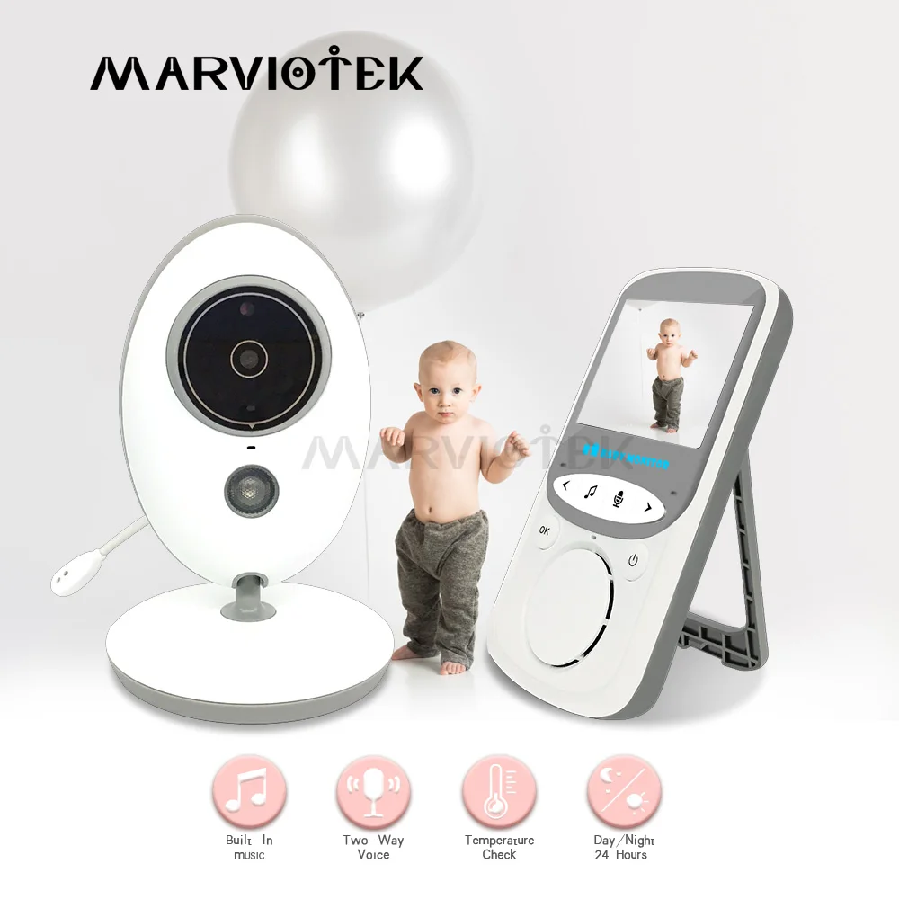 

Wireless Video Baby Monitor 2.4 Inch Color Home Security Camera Intercom IR 24h Baby Walkie IR LED Portable Baby Camera VB605