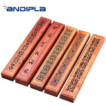 

Chinese Style Sculpture Rosewood Openwork Stick Incense Burner Handmade Buddha Fragrant Censer for Living Room Tea Ceremony Gift