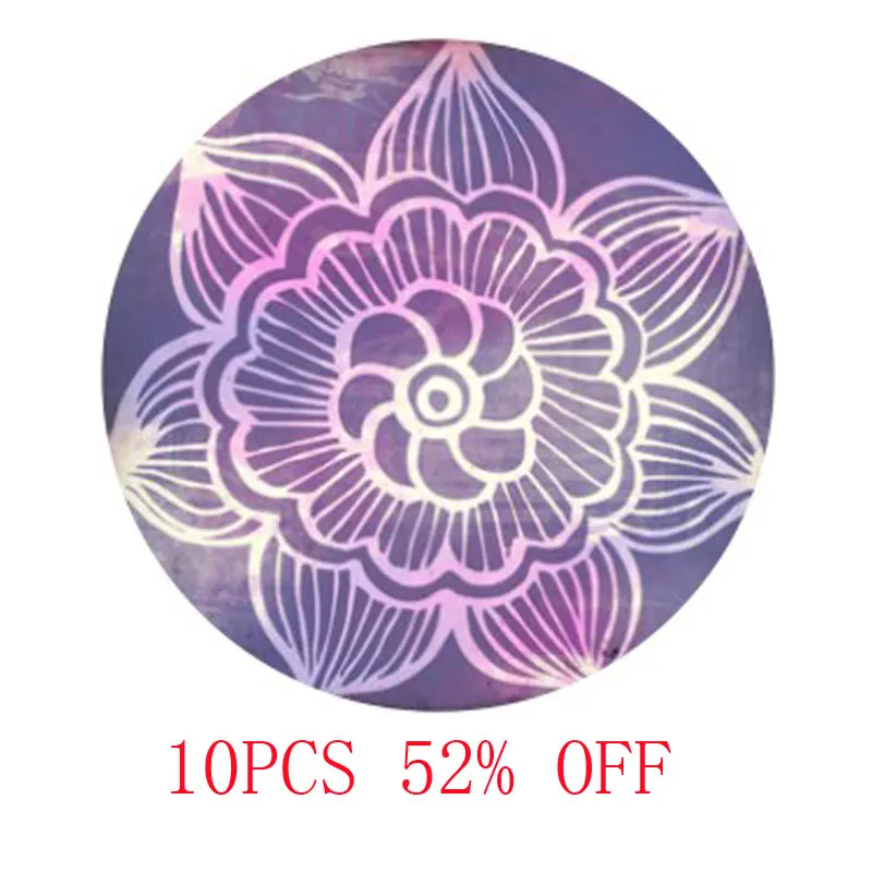 Ом Намасте Йога ювелирные изделия Lotus из мультфильма Холодное сердце стеклянный