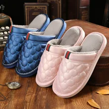 2016High Quality Fashion Winter Warm Home Slippers Couples Leisure Lamb Wool Women Men Indoor Floor pink blue Slippers