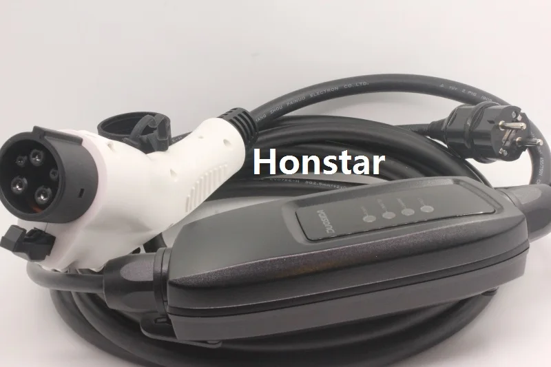 J1772  EVSE 5m / 6m cable input ev plug white Duosida level 2 <br />Charger 16A Type 1 schuko for electric car Charging-in Battery Cables <br />