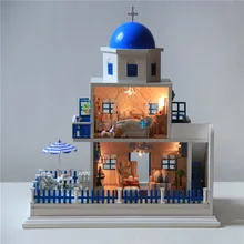 Милый семейный дом DIY кукольный домик ручной работы строительные игрушки подарок на день рождения куклы дом мебель детские игрушки Juguetes Brinquedos