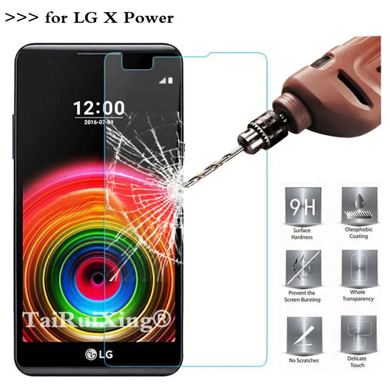 

2.5D 0.26mm 9H Tempered Glass Screen Protector For LG X Power K220ds K220 5.3" Toughened Protective Film For LG X Power