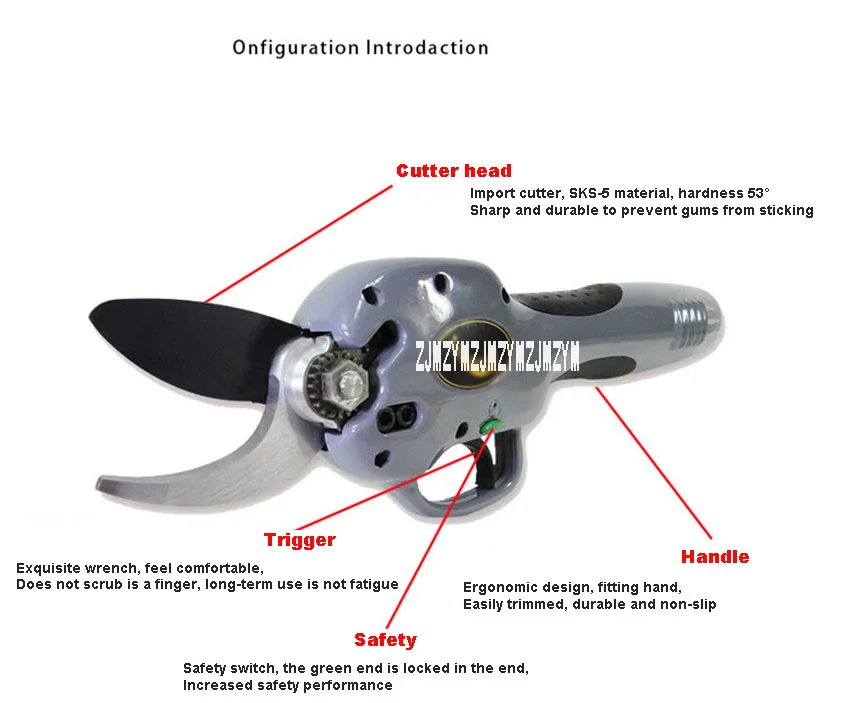 Новое Прибытие 24 В 7800 мАч Аккумуляторная EC-66 Электрический Секатор Garden Tool Плодовых Деревьев Секатор 1-30 ММ Отрасли Ножницы