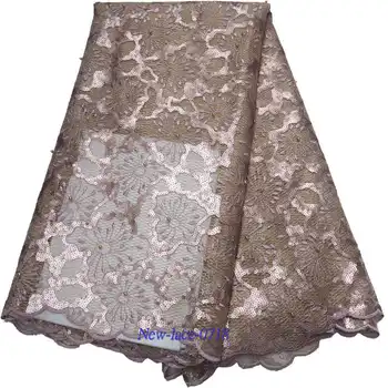 

African Lace Fabric French Sequins Net Lace High Quality African Sequin Lace Fabric for 2019 French Sequin Fabric 03