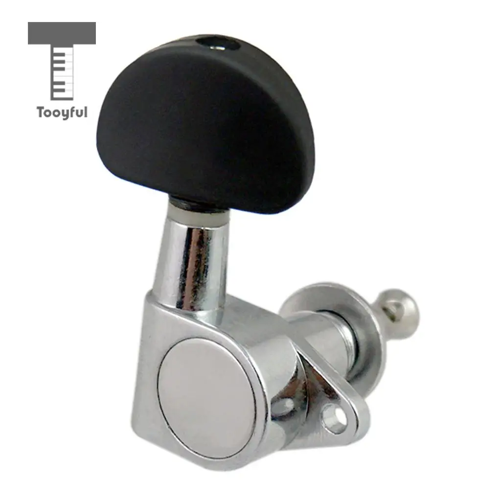 Metal Guitar Tuning Pegs Tuners Machine Head Parts Great For Steel String Guitars Acoustic Guitar Parts 3 Left 3 Right Black