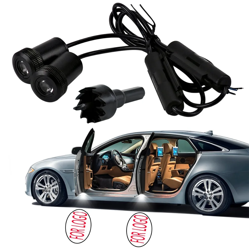 

2Pcs/Set Led Laser Projector Courtesy Light Car Door Logo Emblem Ambient Light For VW Audi Ford BMW Mercedes Benz AMG LADA Opel