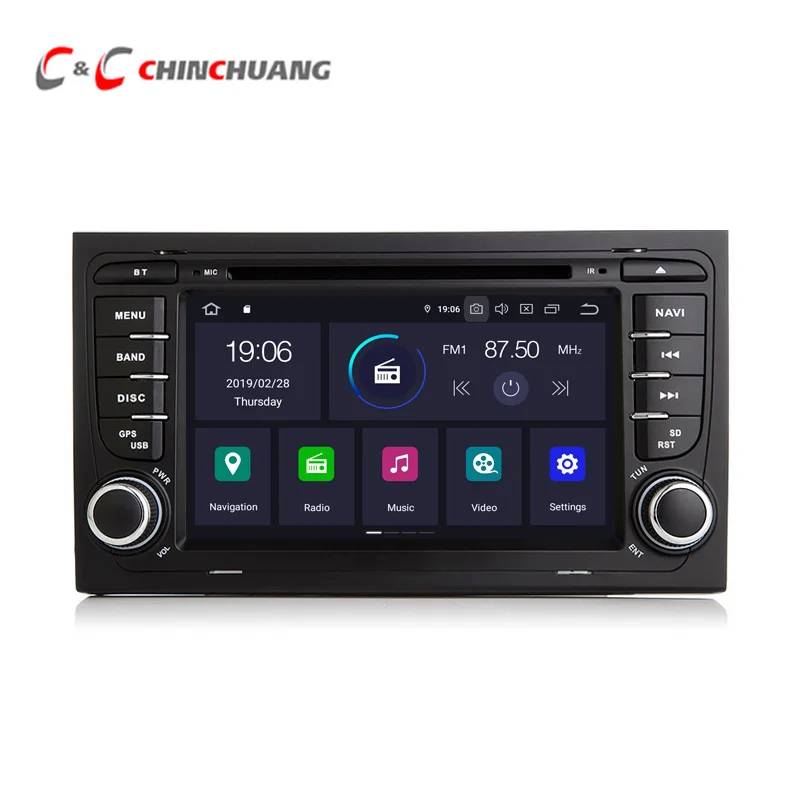 Последний Android 9,0 автомобильный dvd-плеер для Audi A4/S4/RS4 2002-2008 Радио RDS GPS BT SWC Зеркало Ссылка DVR Wifi 4G аудио-видео-система