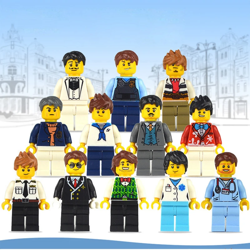 

DingLi Legoings Mini Figures Building Blocks Student Nurse Doctor Occupation Mini Doll Bricks Model Friends Children Gift Toys