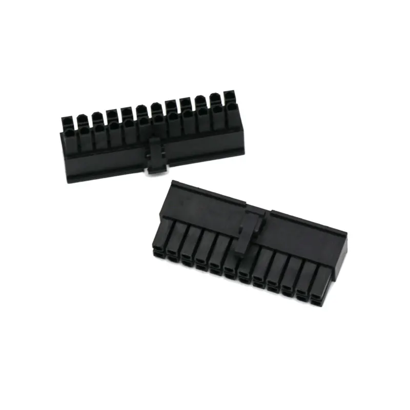 4.2mm 5557 CPU 24Pin ATX Male Connector White Color For PC modding free shipping