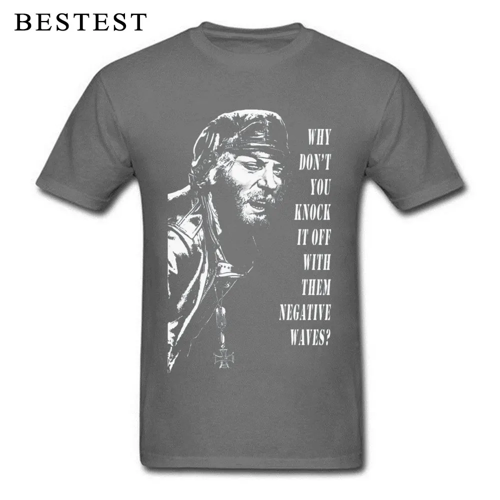 comfortable Short Sleeve T Shirt Summer Round Collar 100% Cotton Man T Shirts Europe comfortable Tee Shirts Designer Oddball Says white on colour 6555 carbon