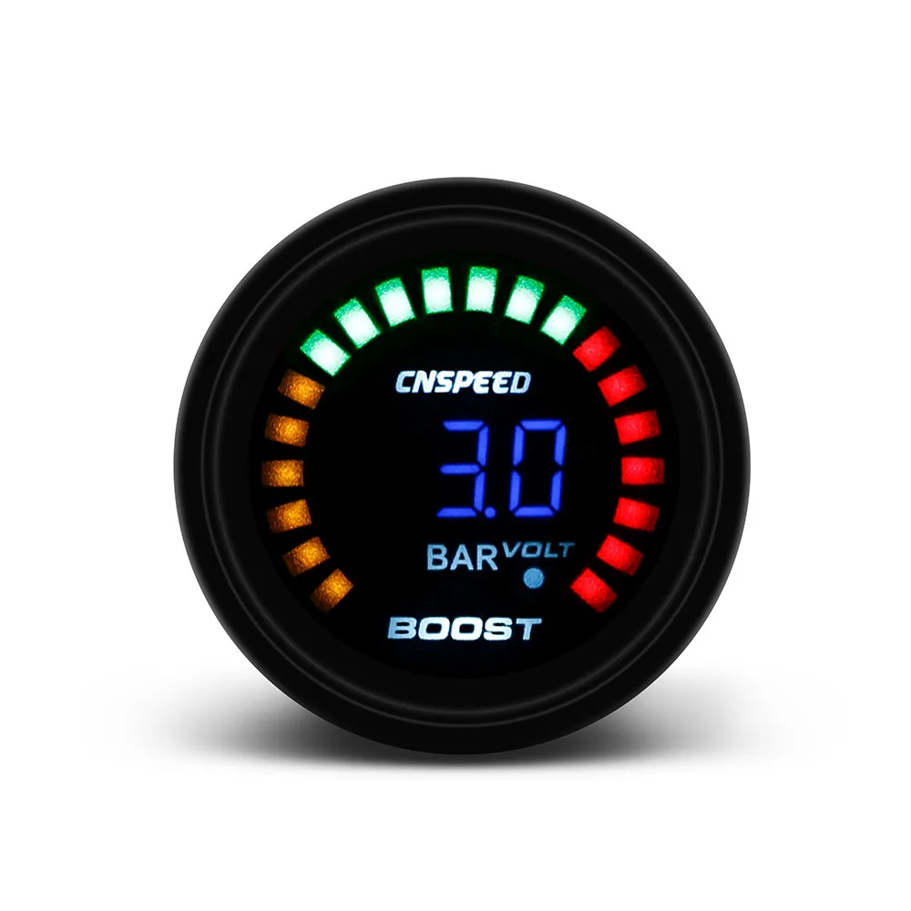 CNSPEED 2 &quot52 мм Цифровой автомобиль 20 LED турбо Boost Gauge 1 3Bar + регулируемый контроллер