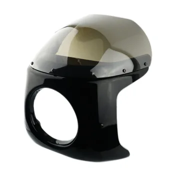 

Universal motorcycle Clear or Smoke Retro Cafe Racer Style Drag Racing Fairing Screen Headlight Cowl Fairing Windshield