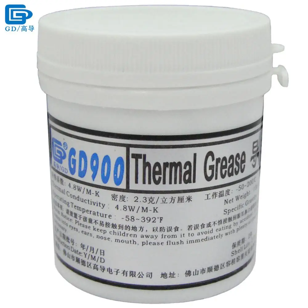 

GD Brand Thermal Conductive Grease Paste Silicone Plaster GD900 Heat Sink Compound Net Weight 150 Grams High Performance CN150