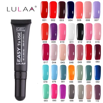 

LULAA New Design Soft Tube Nail Polish Long-lasting Soak Off UV Lamp Gel Color Coat Gel Polish Nail Varnish Manicure Art Tools