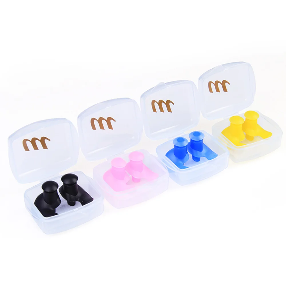 Diving Water Sports Swimming Accessories 1 Pair Soft Ear Plugs Environmental Silicone Waterproof Dust-Proof Earplugs GMN
