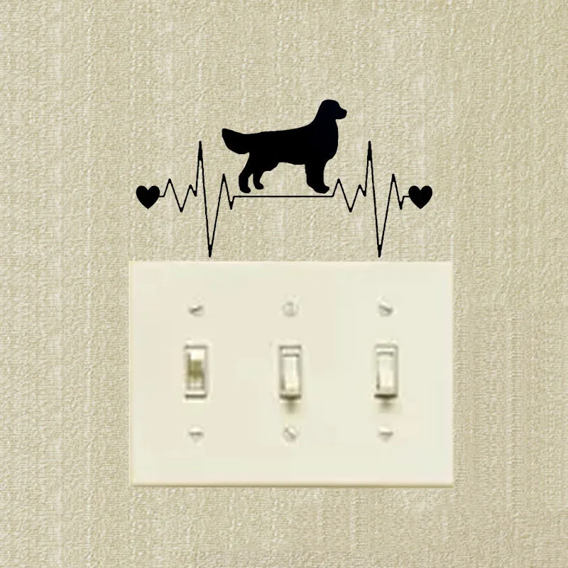 

Golden Retriever Creative Cartoon Decoration Wall Stickers Switch Stickers 2SS0242
