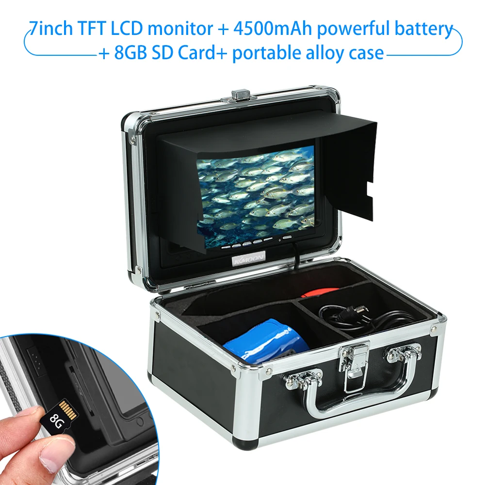 

Underwater Camera Fish Finder Portable Alloy Case With 7'' LCD Video Monitor For Ice/Sea/River Fishing (Camera Not Included)