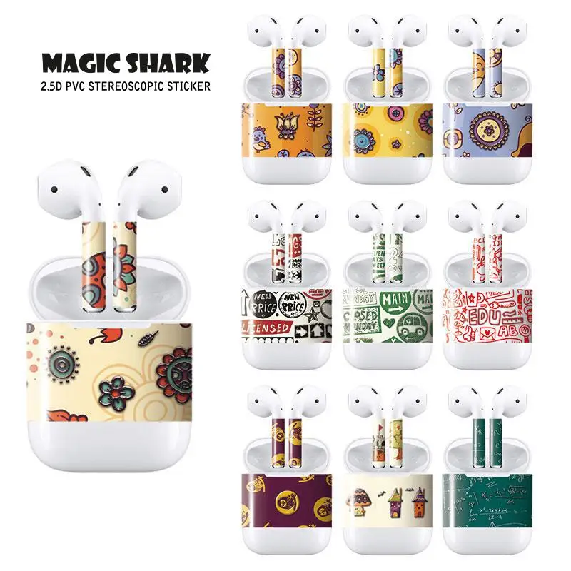 

Magic Shark Fashion 2019 New Sticker for Apple AirPods Skins Film Skin Sticker for AirPods Wireless Earphone