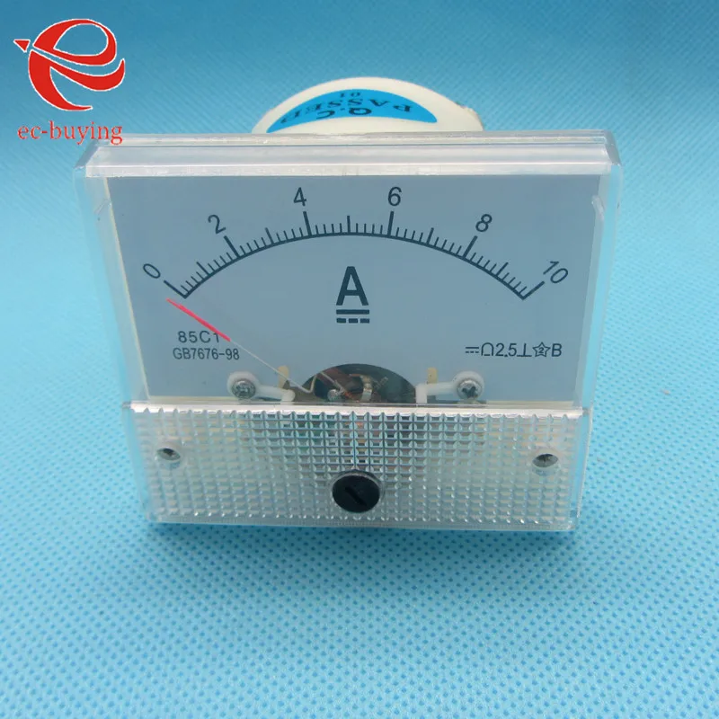 

DC 10A AMP Analog Current Panel Meters Ammeter Amperimetro Ampere Frequency Meter Measurer 0-10A