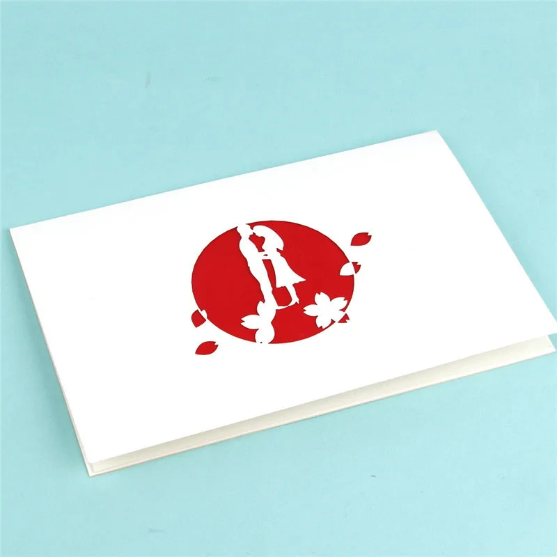  3D Laser Cut Handmade Summer Lover Paper Invitation Greeting Cards PostCard Wedding Valentine's Day - 32792297727