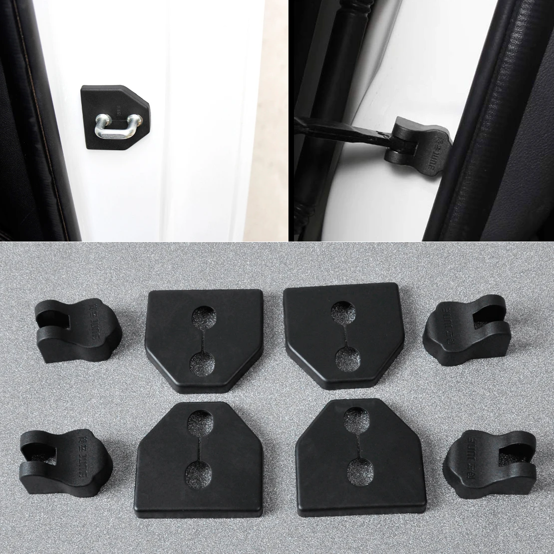 

CITALL 8x Car Door Striker Lock Cover + Arm Cover Buckle Case Protector For Subaru Forester Impreza Legacy Outback XV 2012- 2014