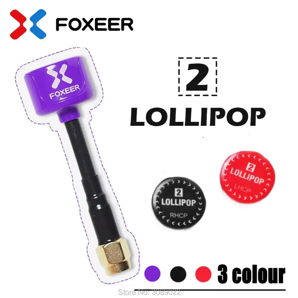2 шт. Foxeer леденец на палочке V2 5 8G 2.3Dbi TX RX антенна RHCP FPV SMA/RP SMA straightmmcx/anglemmcx Кел
