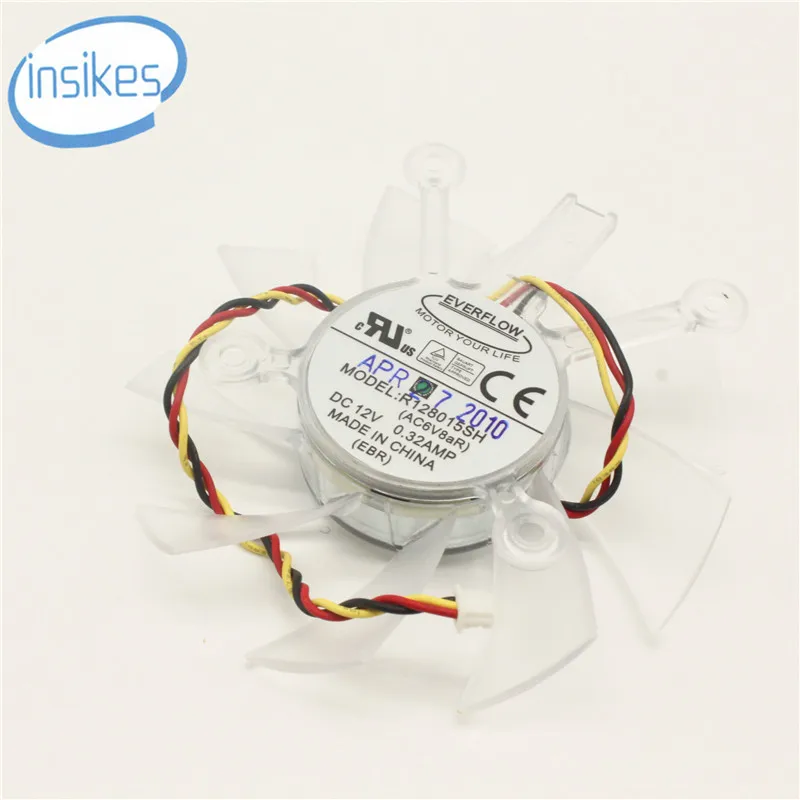 

Original R128015SH 75mm Graphics / Video Card Fan Replacement 4 x 43mm 12V 0.32A 3Wire 3Pin for ASUS 9800GT 9800GTX